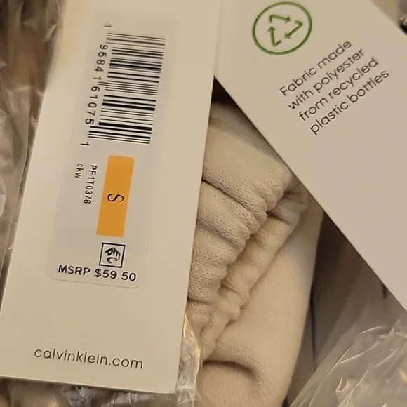 Calvin Klien Performance Off-White Hoodie Top Size Small - Picture 11 of 14
